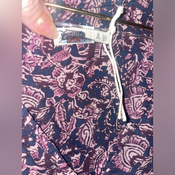 New! Faherty - Isabella Dress - Fiona Block Print 💗 sz XS NWOT - Picture 11 of 16